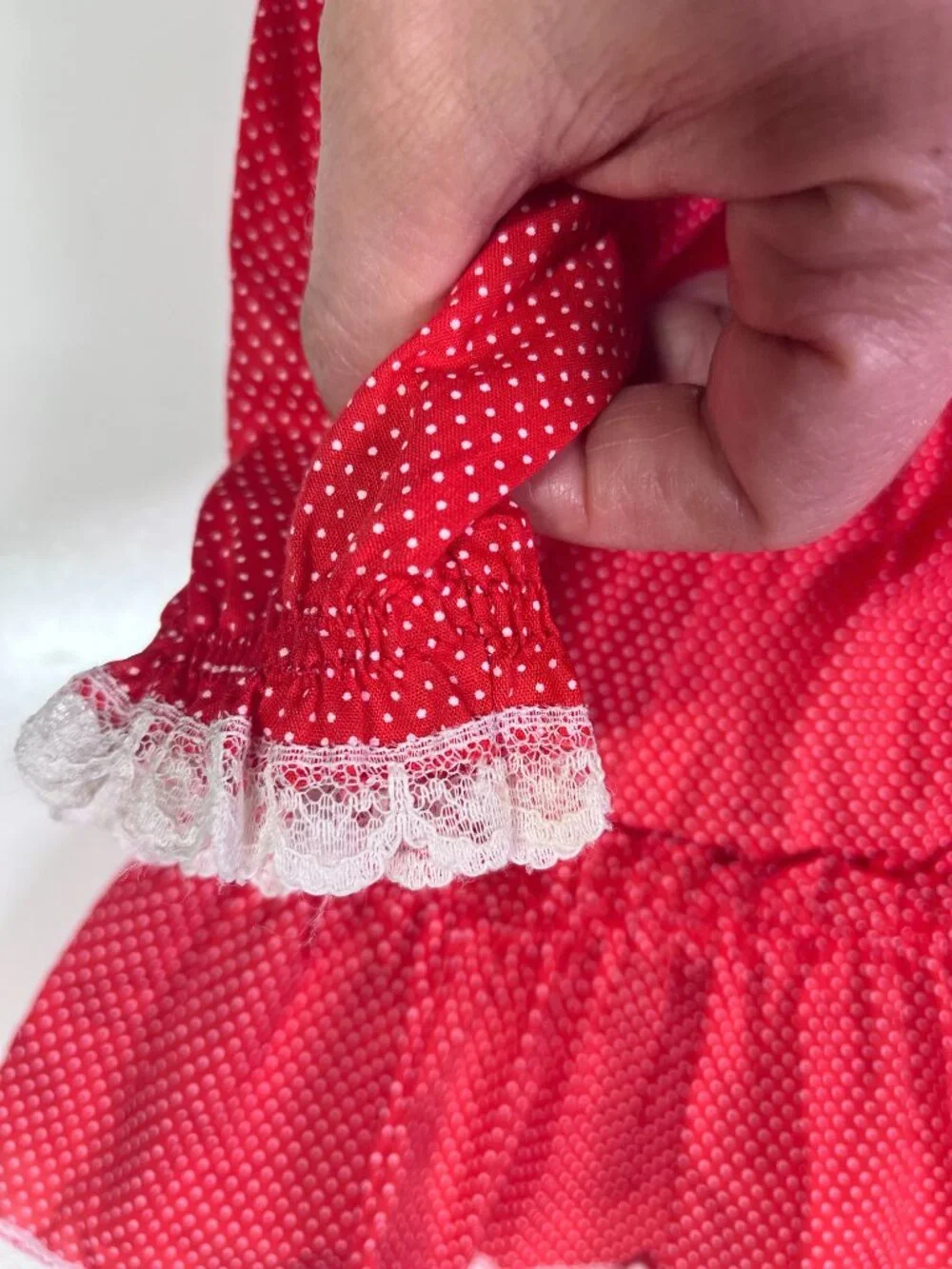 Vintage Bryan Size 18M Polka Dot Dress Ruffled Red White